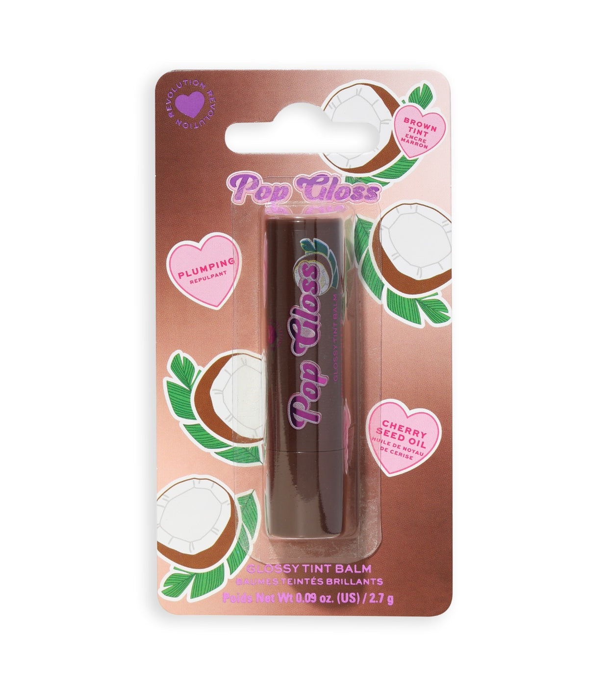 I Heart Revolution - Balsamo labbra Pop Gloss - Coconut Brown