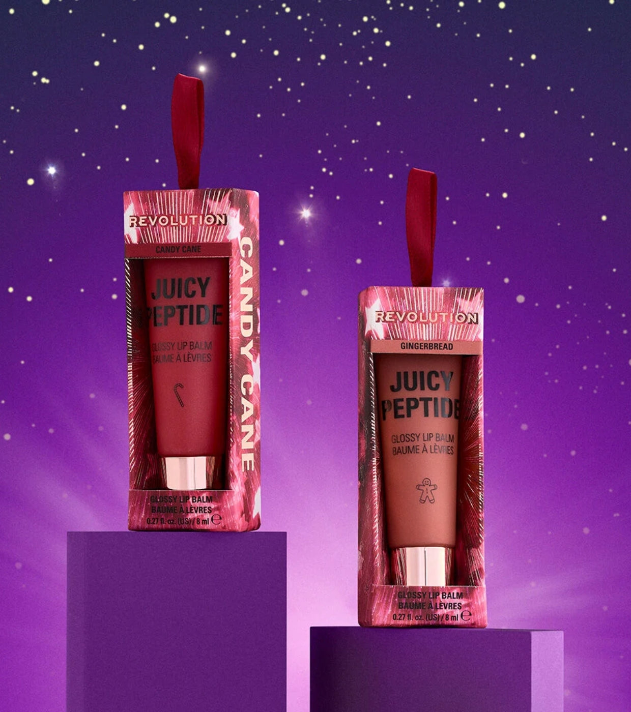Makeup Revolution - Balsamo labbra Juicy Peptide - Candy Cane