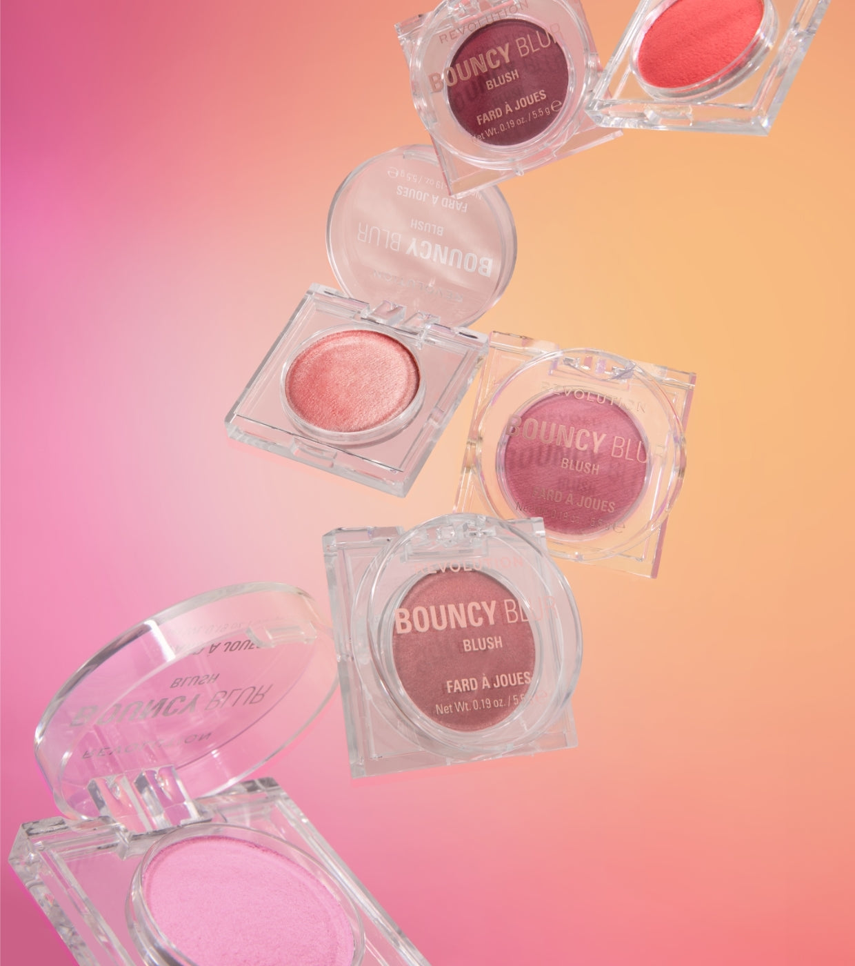 Makeup Revolution - Blush Cream to Powder Bouncy Blur - Coral Blur Burst