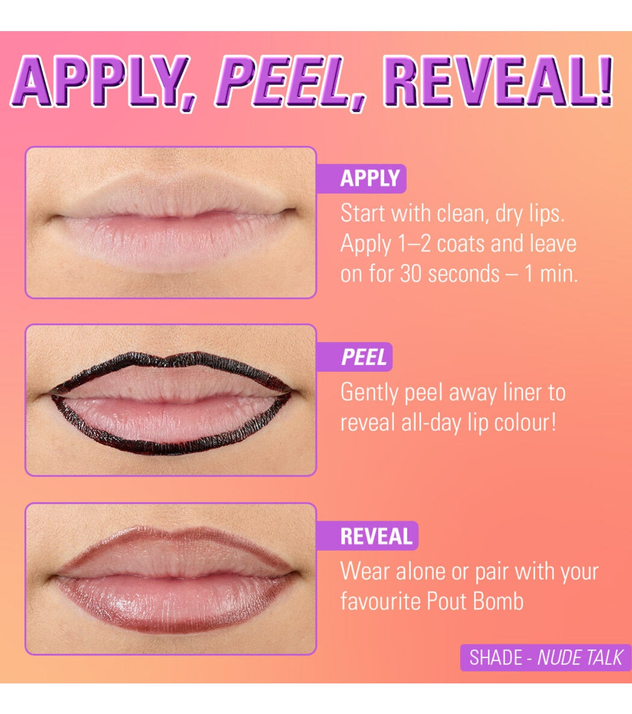 Makeup Revolution - Matita labbra Lip Shift Ink Peel Off - Rose Inked