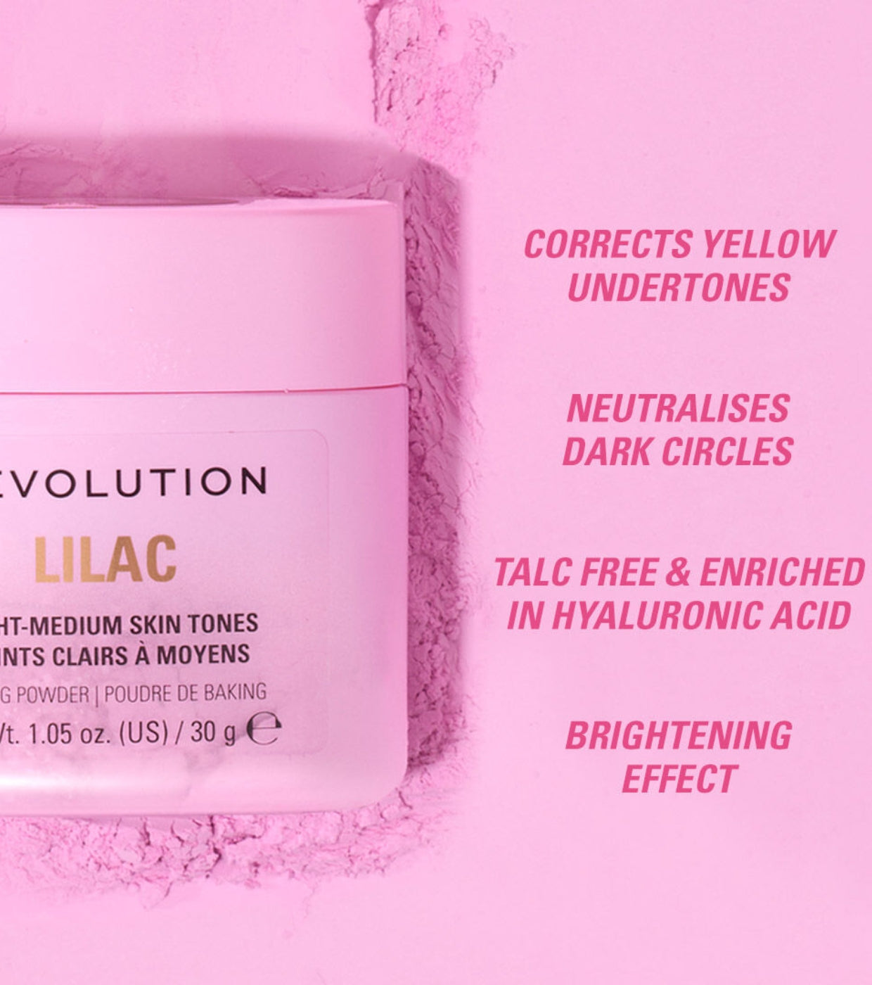 Makeup Revolution - Cipria in polvere per Baking - Sweet Lilac