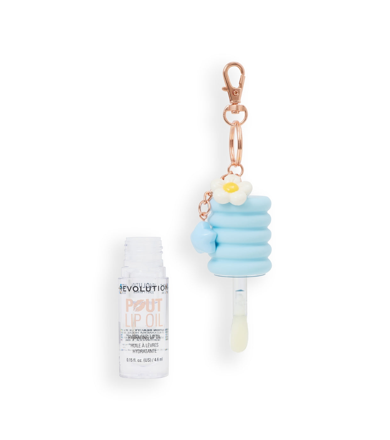 Makeup Revolution - Olio per labbra Pout Lip Charm - Lychee Clear Blue