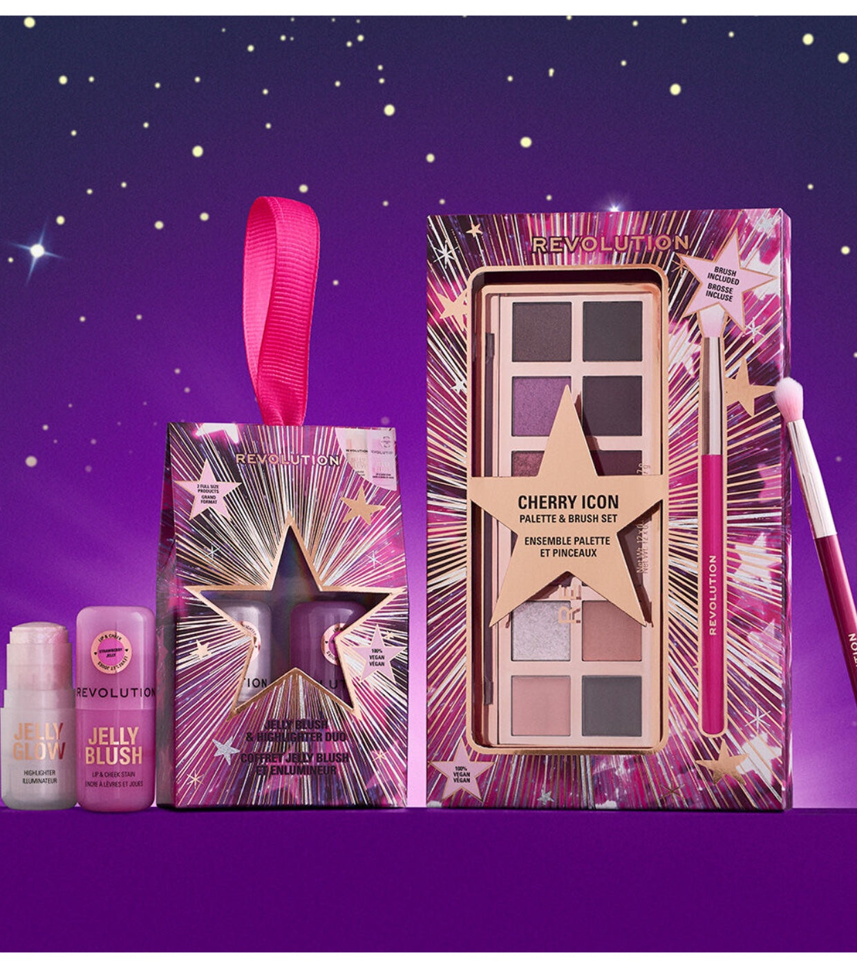 Revolution - Set regalo con palette di ombretti e pennello Cherry Icon