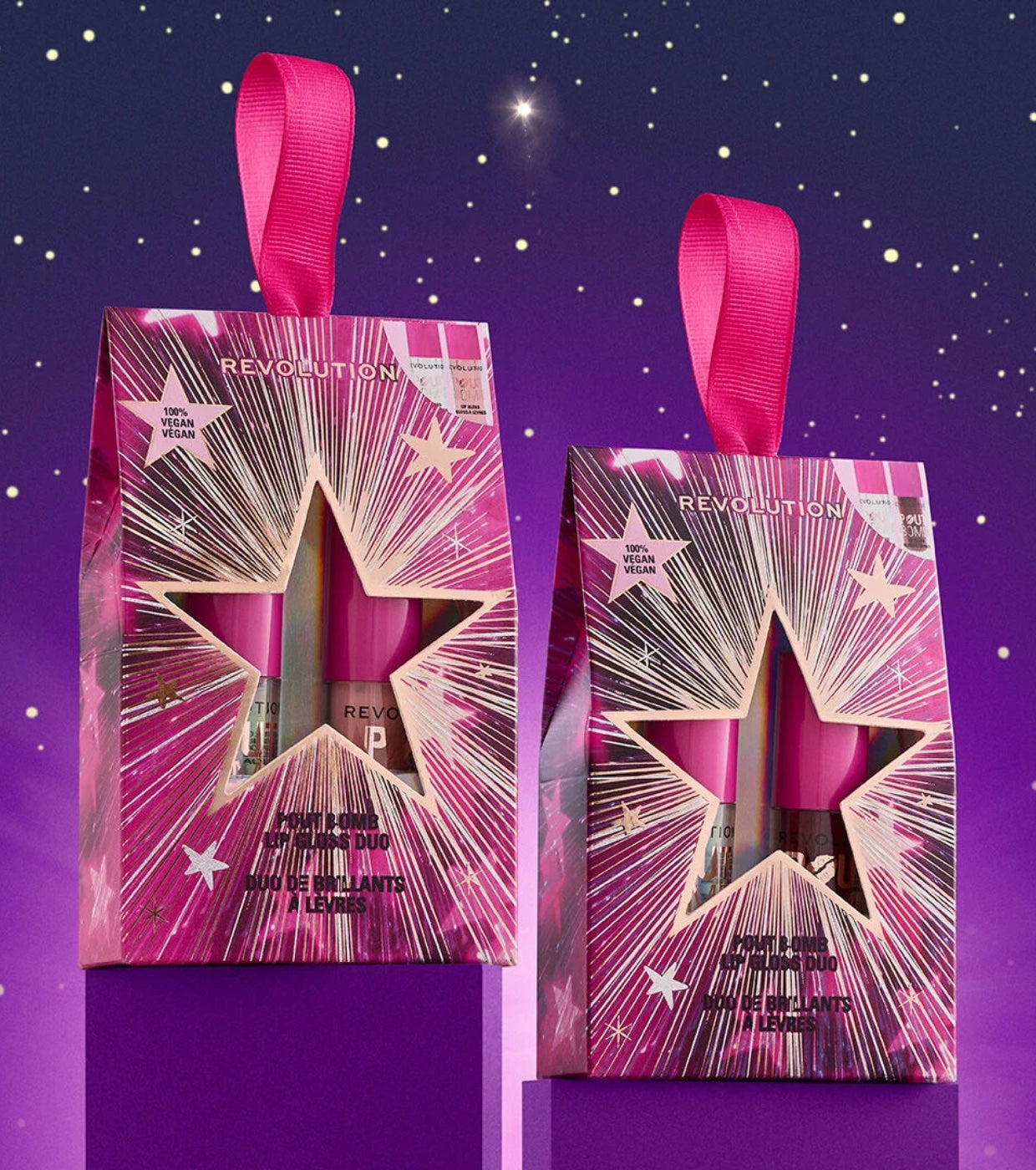 Revolution - Mini Lip Gloss Duo Pout Bomb Plumping