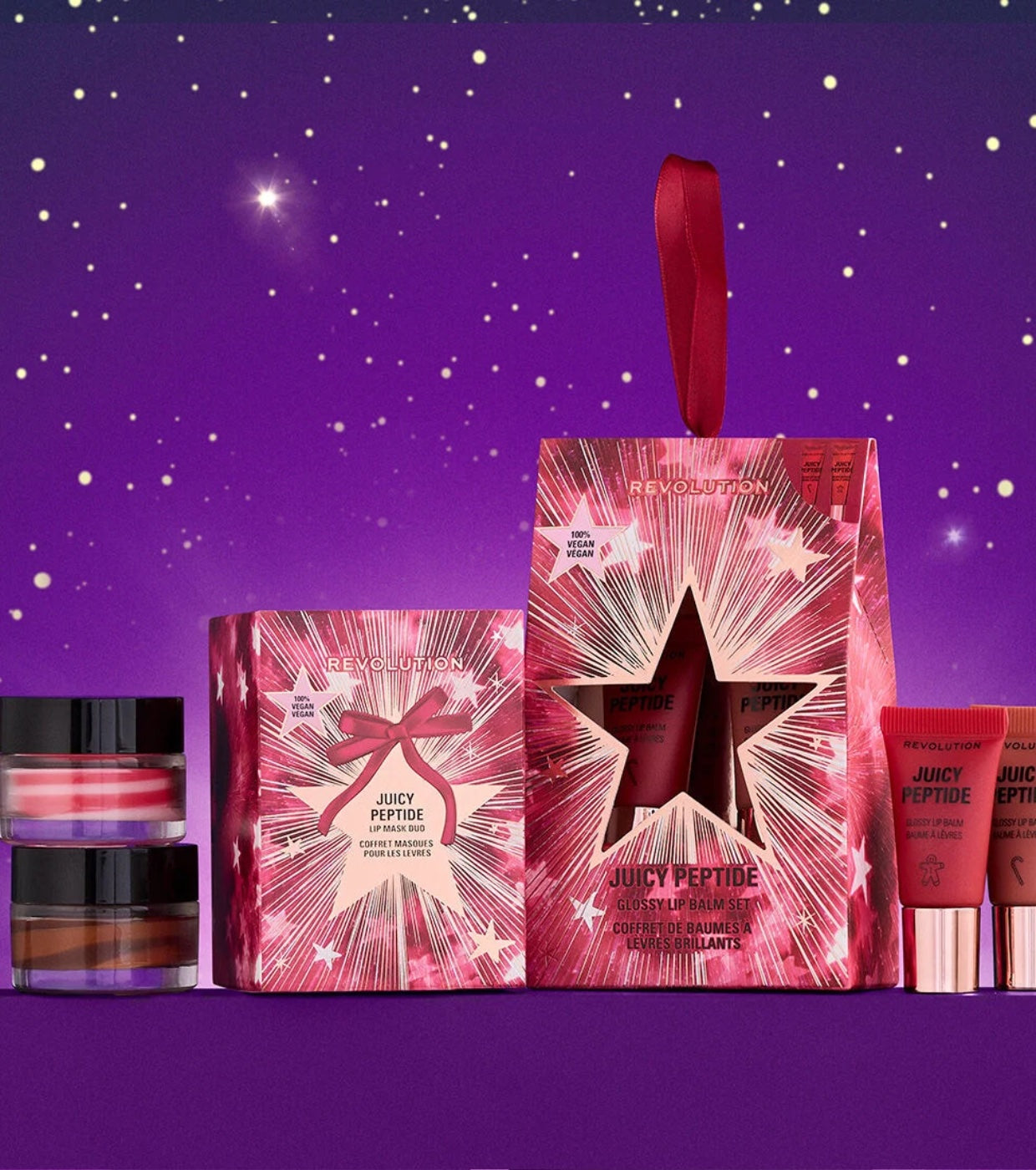 Revolution - Mini set regalo di balsamo per le labbra Juicy Peptide