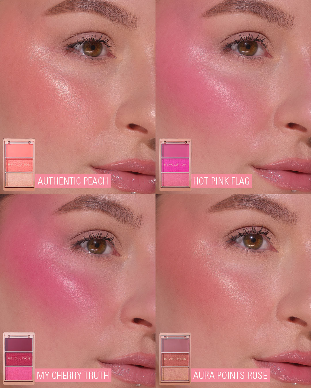 Revolution - Palette di blush Icon Blush - Aura Points Rose