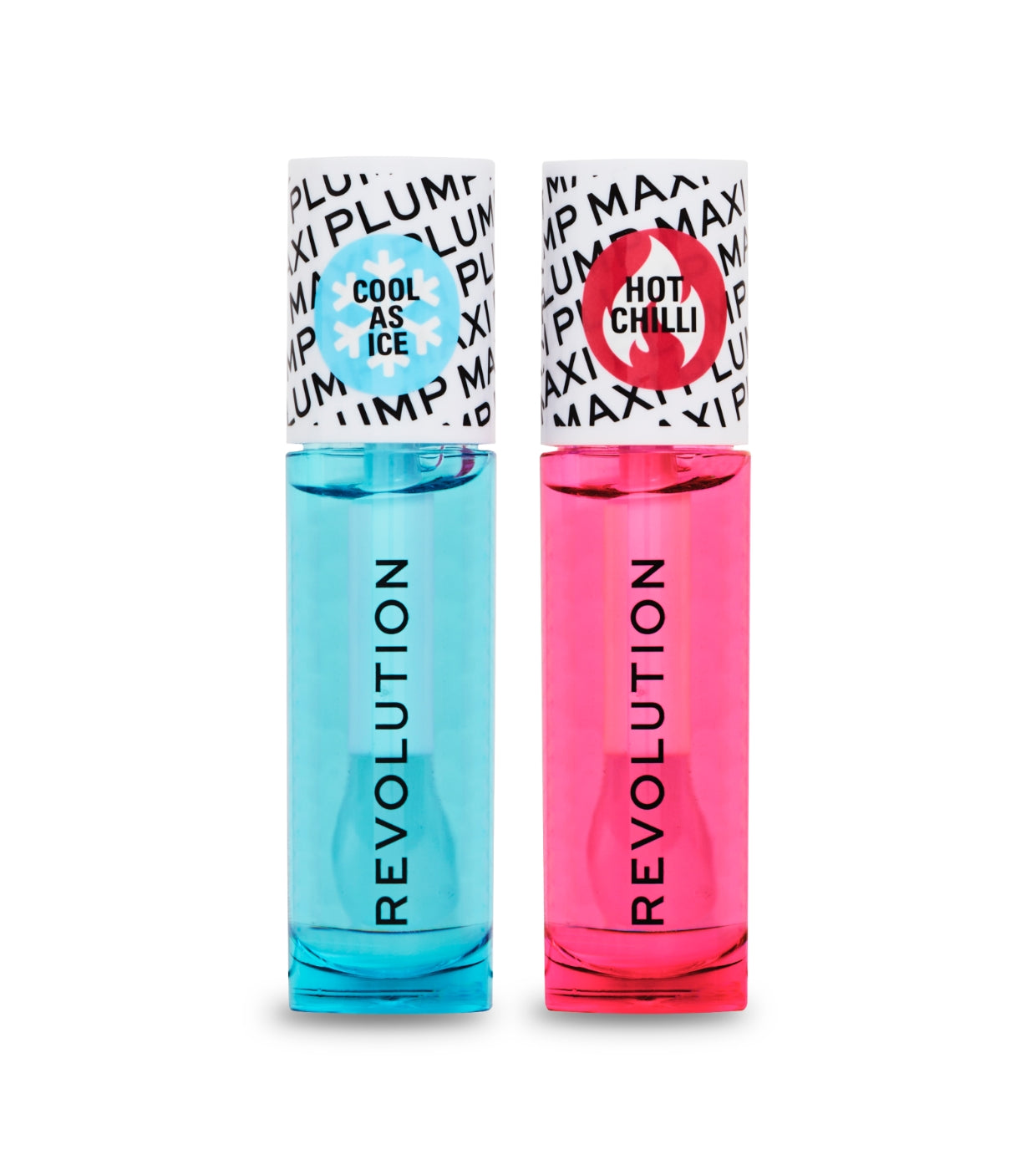 Revolution - Set lucidalabbra Maxi Plump Lip Duo - Maxi Plump Cool As Ice Maxi Plump Hot As Chilli