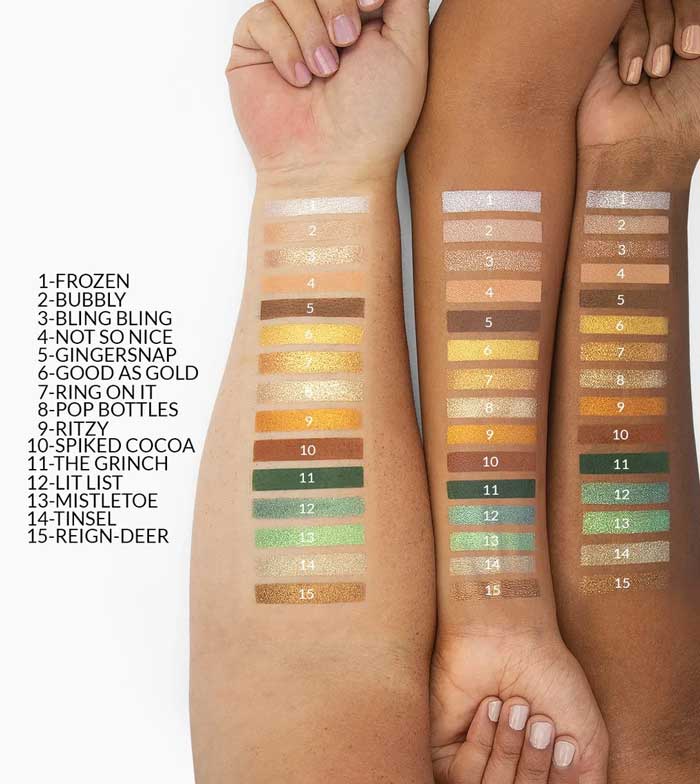 BH Cosmetics - *Miss Claus* - La palette di ombretti The lit list