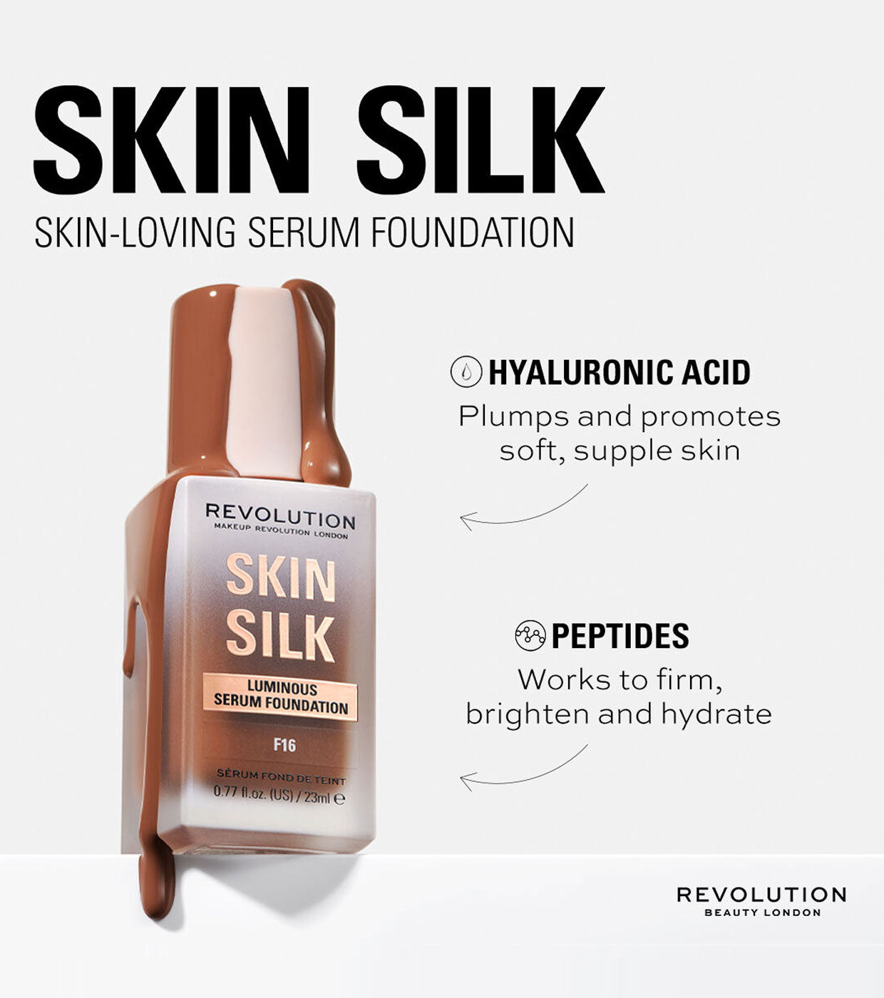 Revolution - Base per il trucco Skin Silk Serum Foundation - F2