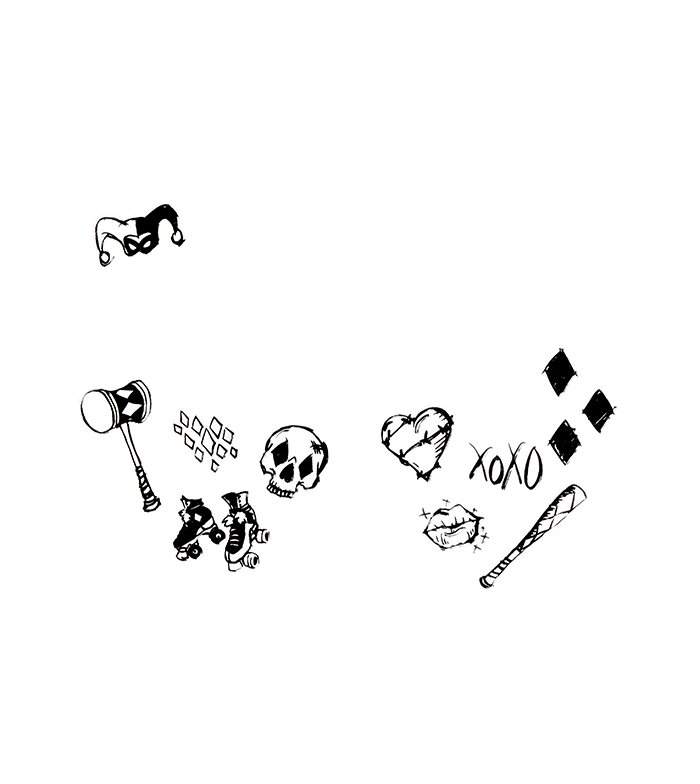 Revolution - *DC Poison Ivy & Harley Quinn* - Adesivi adesivi per il viso