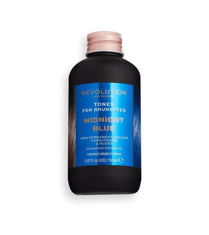 Revolution Haircare - Colorazione semipermanente per capelli castani Hair Tones - Midnight Blue