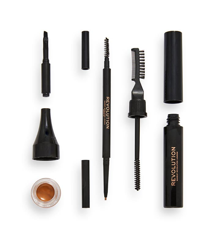 Revolution - Kit sopracciglia Ultra Brow Builder Kit - Light Brown