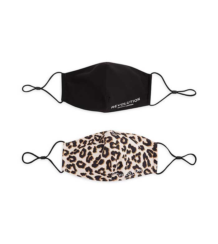 Revolution - Confezione da 2 maschere in tessuto riutilizzabili - Black