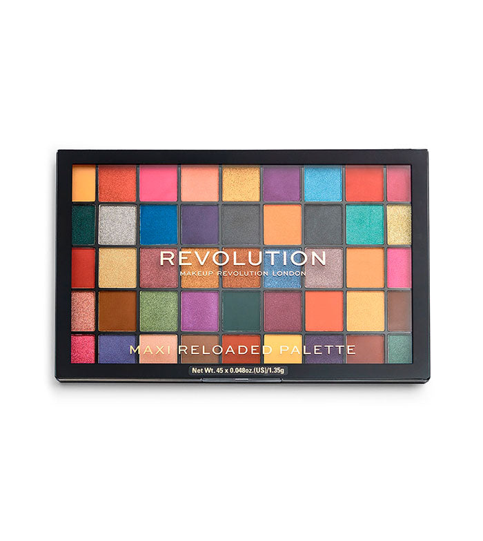 Makeup Revolution Maxi Reloaded Palette - Palette ombretti, 45 tonalità
