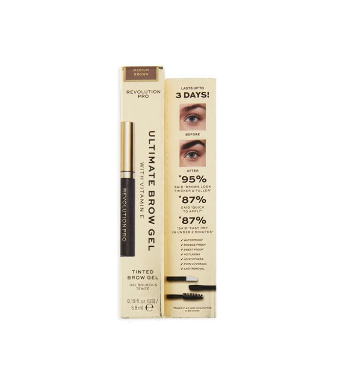 Revolution Pro - Gel per sopracciglia Ultimate Brow - Medium Brown