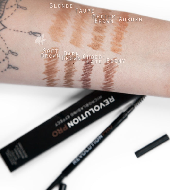 Revolution Pro - Matita per sopracciglia Precision Microblading effect - Dark Brown