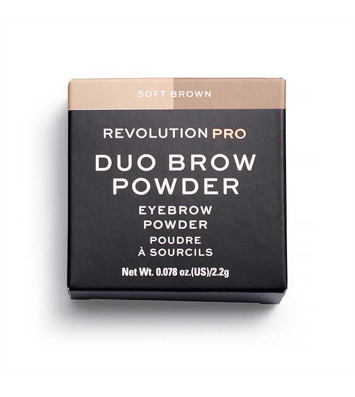 Revolution Pro - Ombra di polvere sopracciglio Duo Brow - Soft Brown