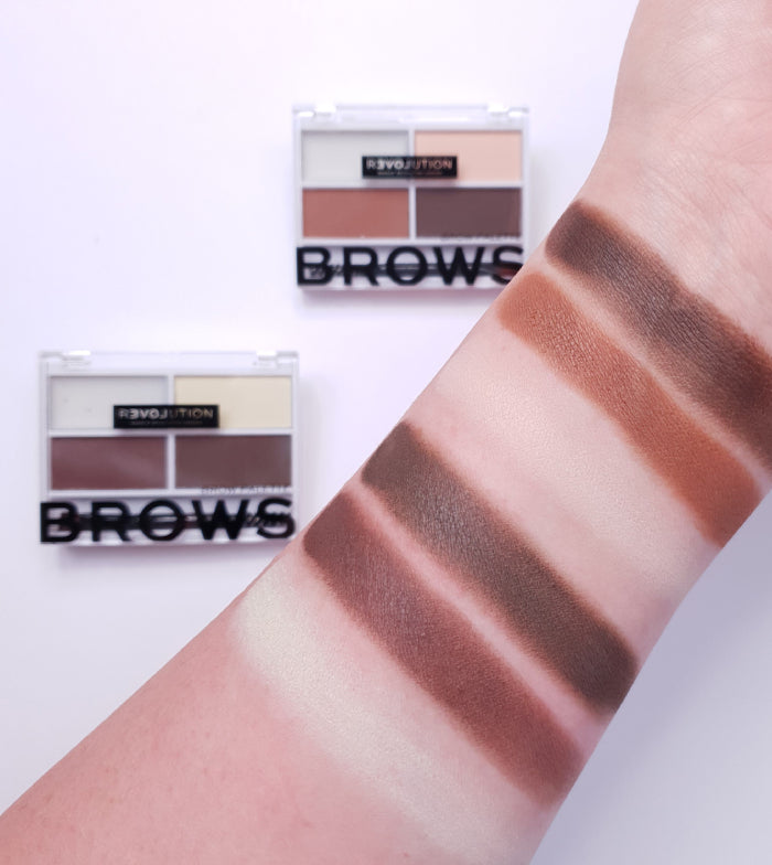 Revolution Relove - Kit per sopracciglia Colour Cult Brow Palette - Dark