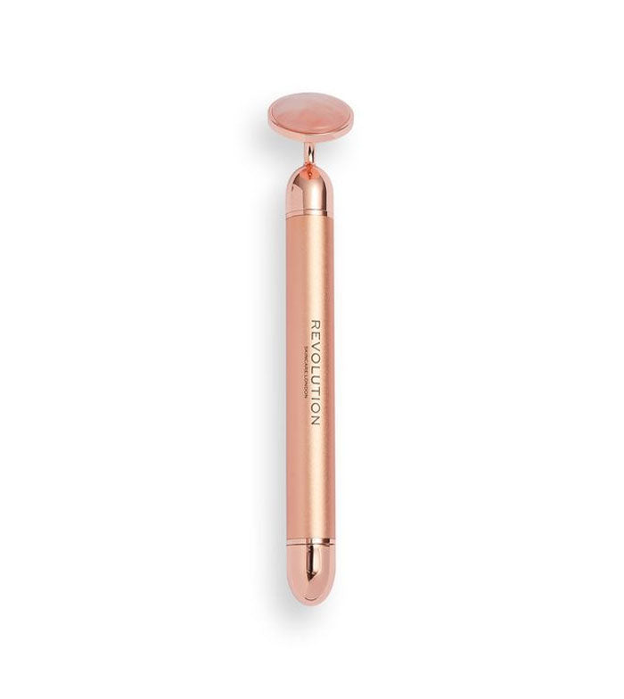 Revolution Skincare - Roller viso di quarzo rosa con vibrazione