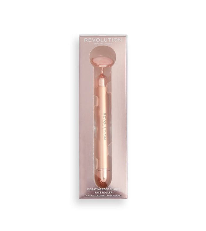 Revolution Skincare - Roller viso di quarzo rosa con vibrazione