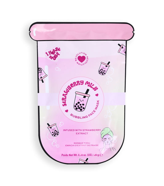 I Heart Revolution - *I Heart Boba* - Maschera in tessuto - Strawberry Milk