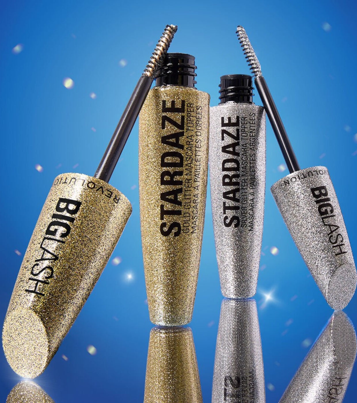 Makeup Revolution - Lucidatura di capelli, sopracciglia e ciglia Big Lash Stardaze - Stardust Gold