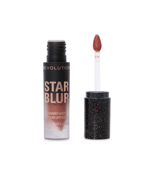 Makeup Revolution - Rossetto liquido opaco con brillantini Star Blur - Frosted Petal