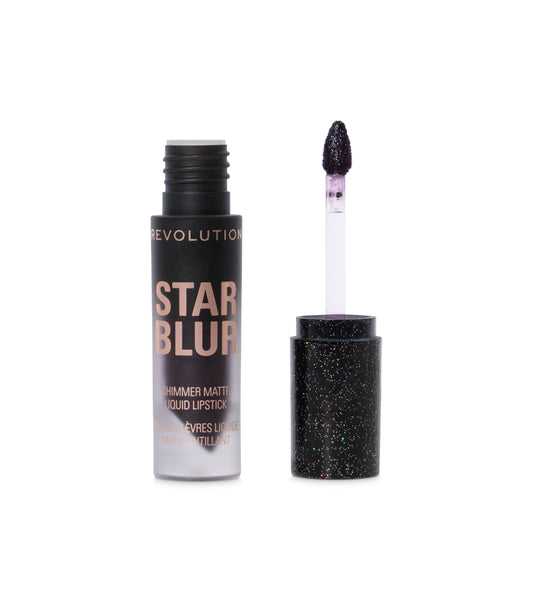Makeup Revolution - Rossetto liquido opaco con brillantini Star Blur - Midnight Eclipse