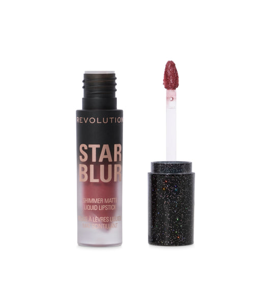 Makeup Revolution - Rossetto liquido opaco con brillantini Star Blur - Moonlit Rose