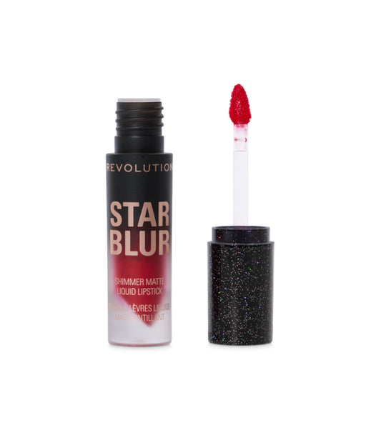 Makeup Revolution - Rossetto liquido opaco con brillantini Star Blur - Scarlet Ruby