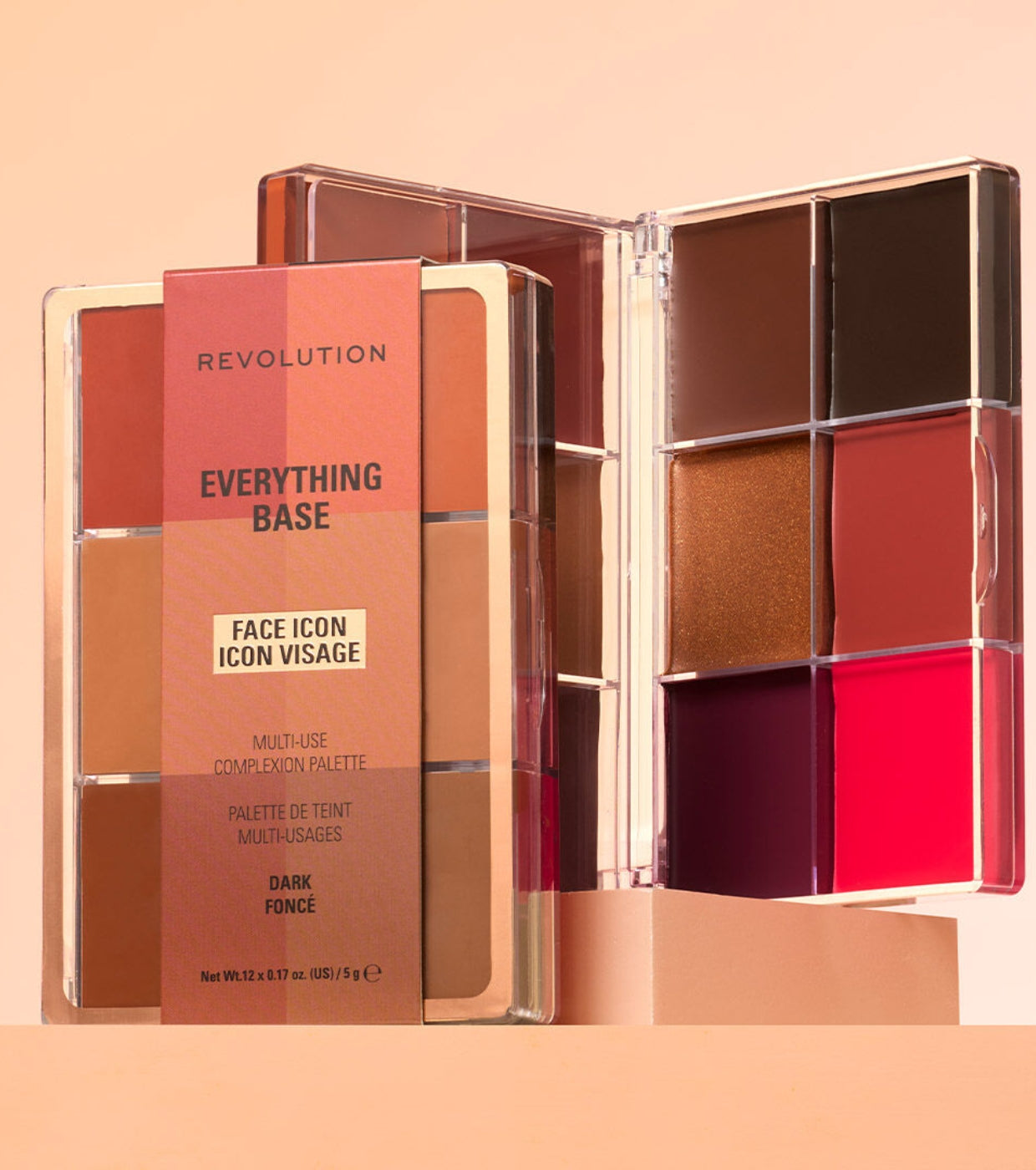 Makeup Revolution - Palette viso Everything Base Face Icon Complexion - Dark