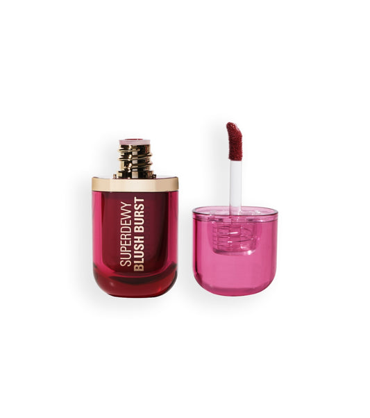 Makeup Revolution - *Super Dewy*  - Blush liquido  Blush burst - Very cherry berry
