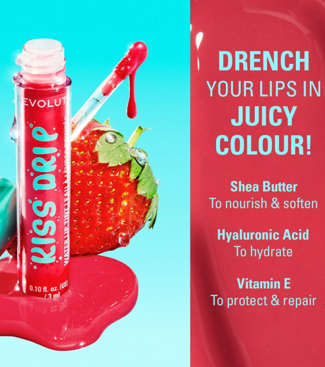 Makeup Revolution - Tinta labbra Kiss Drip Water - Melon Mist