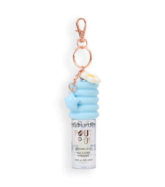 Makeup Revolution - Olio per labbra Pout Lip Charm - Lychee Clear Blue