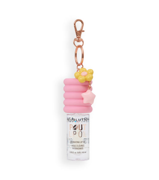 Makeup Revolution - Olio per labbra Pout Lip Charm - Lychee Clear Pink