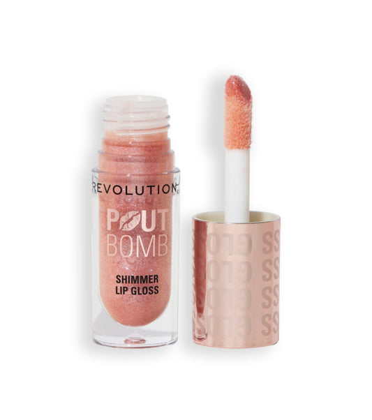 Revolution - Lucidalabbra con Shimmer Pout Bomb - Shimmer Nude