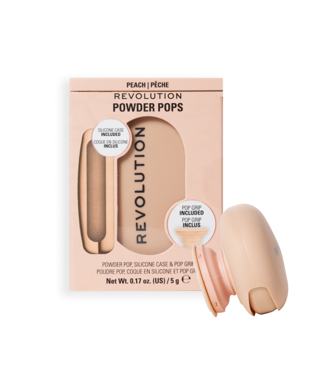 Makeup Revolution - Cipria compatta   adesivo per cellulare Powder Pops - Peach