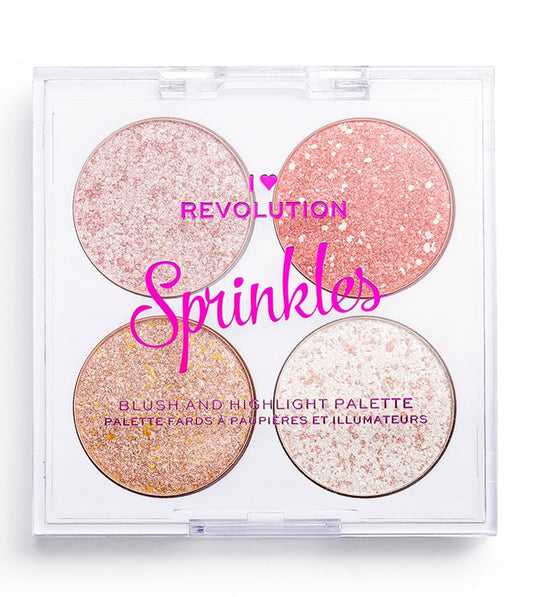 I Heart Revolution - Blush and Highlighter Palette Sprinkles - Ice Cream Sundae