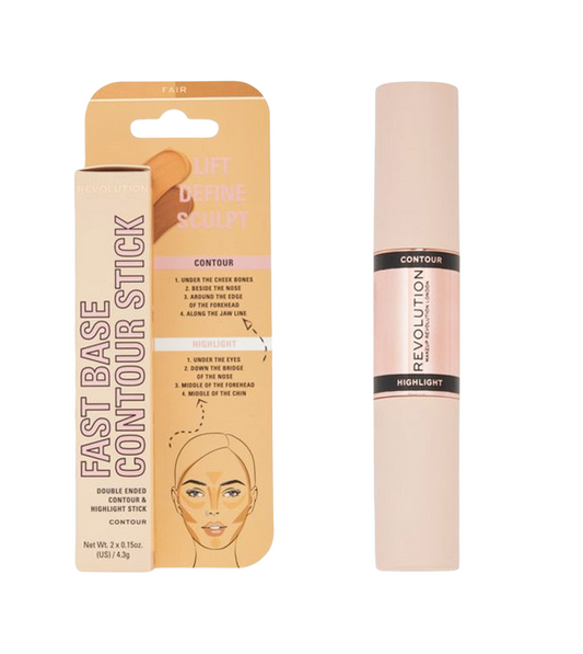 Makeup Revolution - Fast Base Stick Contour & Highlighter - Fair