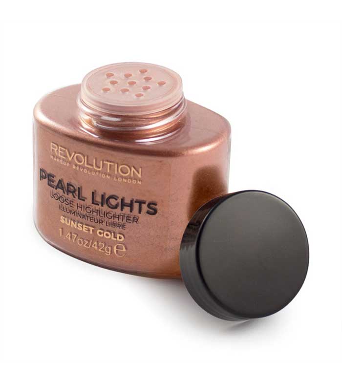 Makeup Revolution - Cipria illuminante in polvere Pearl Lights - Sunset Gold