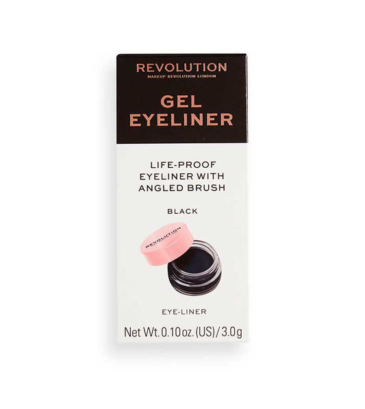 Revolution - Eyeliner in gel con pennello - Black