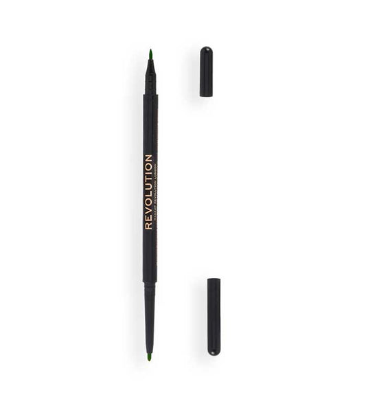 Revolution - Eyeliner Felt & Kohl Precision Dual Liner - Green