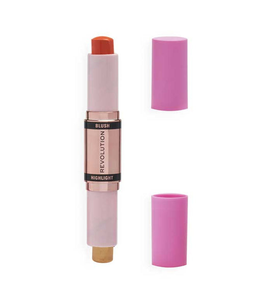 Revolution - Duo fard ed evidenziatore in stick - Coral Dew
