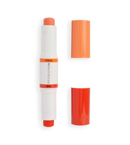 Revolution - Duo di stick per la correzione del colore Correct & Transform - Peach and red