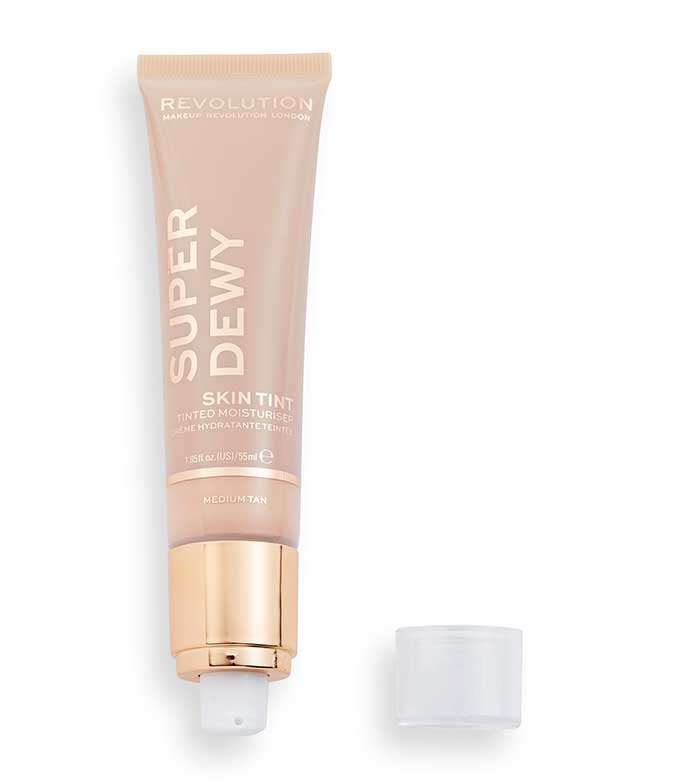 Revolution - *Super Dewy* - Crema idratante colorata Super Dewy Skin Tint - Medium Tan