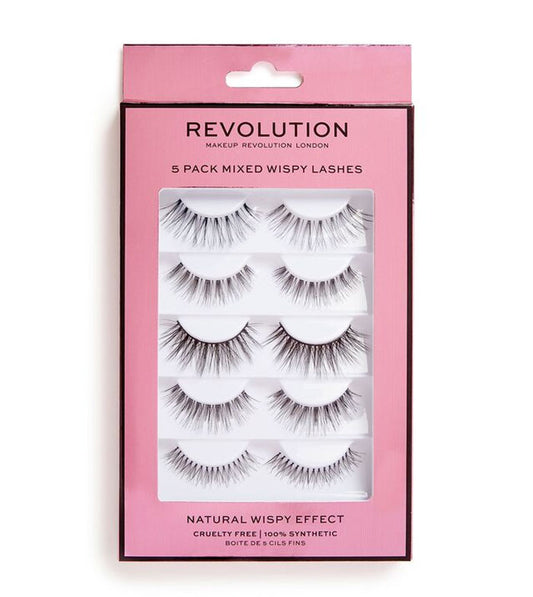 Revolution - Pack di 5 ciglia finte Mixed Wispy Lashes