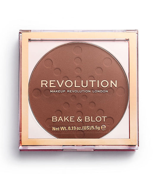 Revolution - Cipria Compatta Bake & Blot - Deep Dark