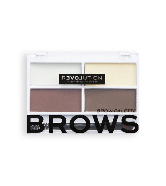 Revolution Relove - Kit per sopracciglia Colour Cult Brow Palette - Dark