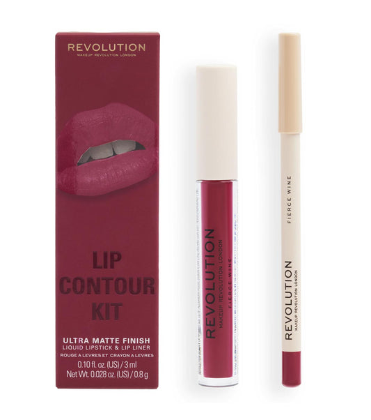 Revolution - Set labbra Lip Contour - Fierce Wine