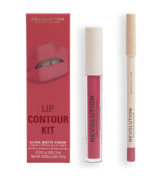 Revolution - Set labbra Lip Contour - Soulful Pink